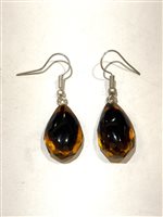 Earrings Sommer Woman Ambra in Amber Ambra GOCCE AMBRA SFACCETTATA - GOCCE AMBRA SFACCETTATA
